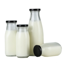 Wholesale 200ml 250ml 500ml Transparent Glass Bottle Beverage Bottle Milk Glass Bottle